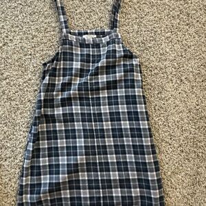 American Eagle Blue and Gray Plaid Dress